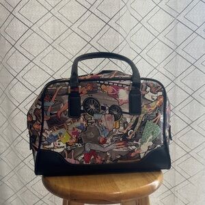 Stylish Black and Multicolor Men's Bag